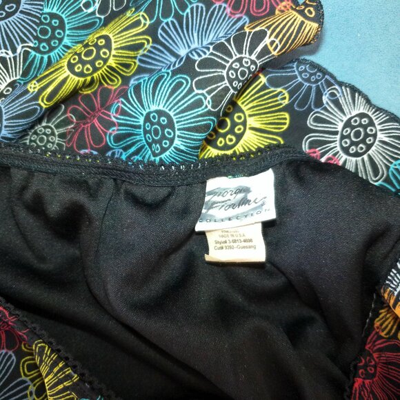 Giorgio Fiorlini, multi-color floral midi skirt, double layers - Picture 6 of 9